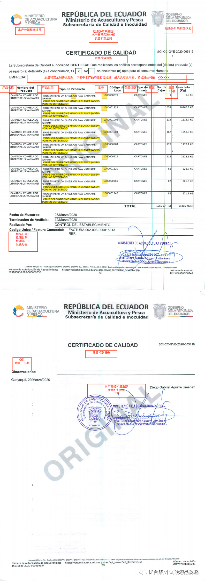 厄瓜多爾白蝦進口報關公司 厄瓜多爾白蝦進口報關